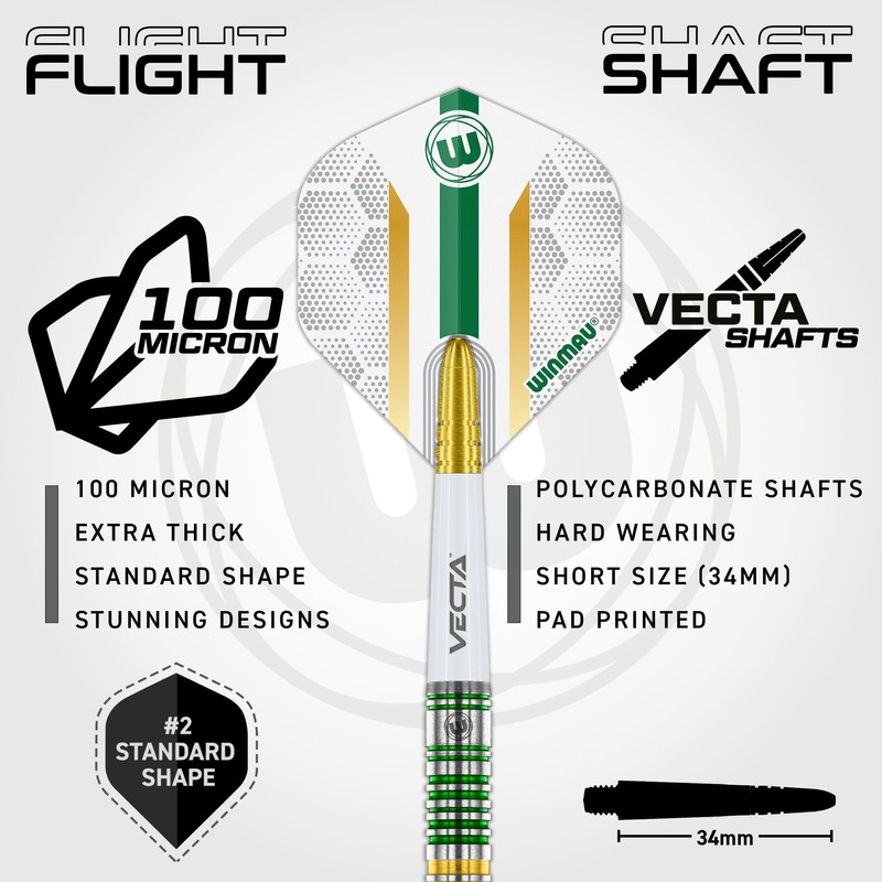 WINMAU Darts Xenon 18g Barrel / 20g Full Weight Soft