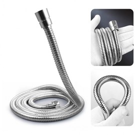 304 Stainless Steel Shower Hose - 1.5M, Tangle-Free Leak-Proof 2ea