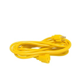 Surtek 136170 Extensión eléctrica uso rudo aterrizada color amarillo, 2.4 m