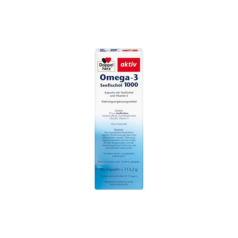 Doppelherz Sea Fish Oil Omega-3 1000 For a Heart-Friendly Diet,
