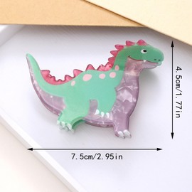 Funny Stegosaur Dinosaur Hair Clip,Acrylic Claw Clip for Women,Women Hair Accessories,Green