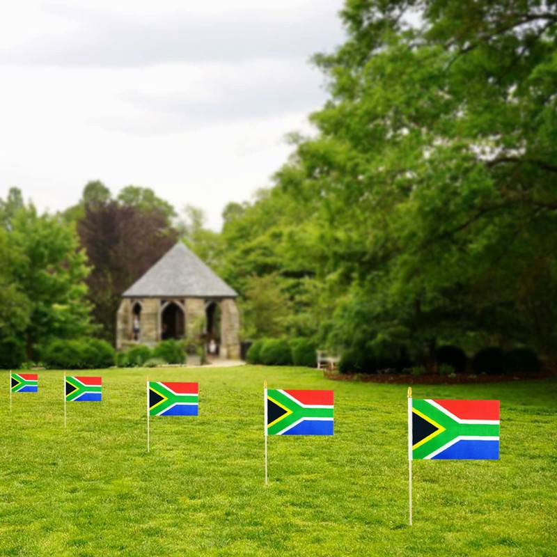 QQSD South Africa Small Flag South African Stick Mini Hand
