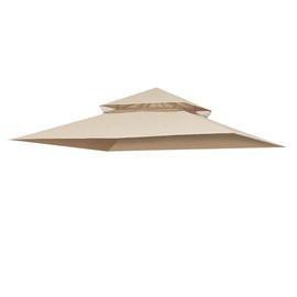Yescom 10'x10' Water Resistant Canopy Top Replacement for Arrow Gazebo Dual Tier Beige Outdoor MS17-301-004-20