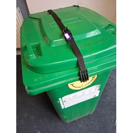Oasis LocStrap x 2. Fully Lockable Strap for Wheelie bin lids. Enhanced Security to Keep Out Neighbours and Wildlife. for use in high Winds and Storms. No Drilling or Gluing.