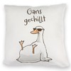 Gilbert the Goose Cuddly Cushion with Saying Gans Gechillt Funny