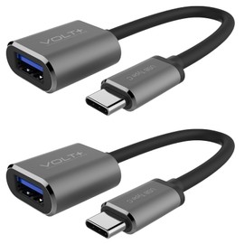 VOLT PLUS TECH PRO OTG USB-C 3.0 Compatible with Bose QuietComfort 45 Adapter (2PACK) True 5Gbps Transfer on Many Devices,Backup Drives,Gamepads,Backup,Keyboard,Mice,Saves +More