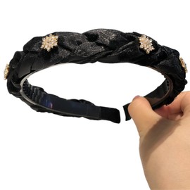 Headband Velvet Hair Accessories Headband Braided Wide Hair Band Vintage Padded Headband Fashion Headpiece for Women and Girls