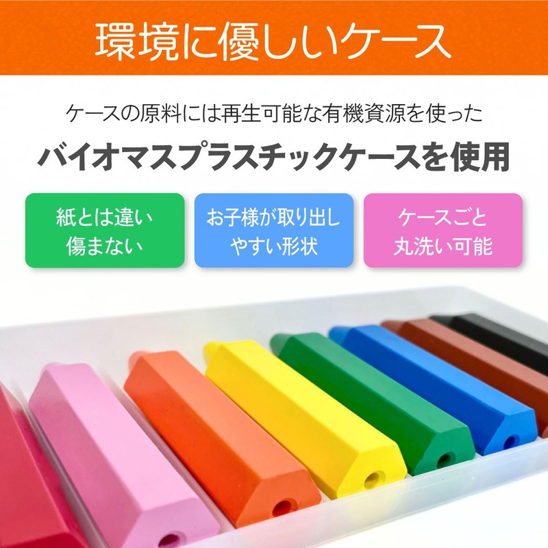 Kurepits Crayons Drawing Set Educational for Babies Non-Staining Hands Break-Resistant