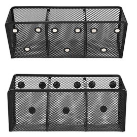 Magnetic Pen Holder Net, Magnetic Basket, Magnetic Storage Baskets, Mesh Marker Pen Holder, for Whiteboard, Fridge, Office Material