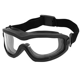 ArmorMason ANSI Rated Anti-Fog Tactical Goggles with Helmet Rail Adapters (Black Frame, Clear Lens)