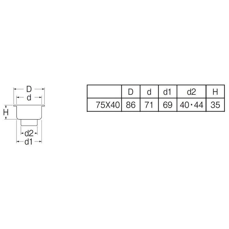 SANEI Stainless Steel One Trap for VU and VP Pipe