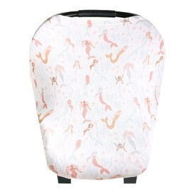 Copper Pearl Multi-Use Cover: Car Seat & Stroller Cover for Sun - Stretchy Fabric, All-Season Use, Stylish Designs, Easy Access for Moms - Coral