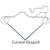 10pcs Valance Clips 2.5inch Arc-Shaped for Blinds Components Accessory Dirsty