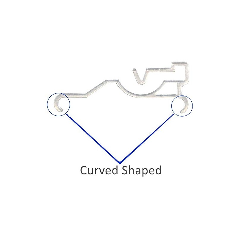 10pcs Valance Clips 2.5inch Arc-Shaped for Blinds Components Accessory Dirsty