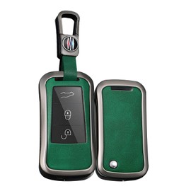 TECART Flip Key Protective Case Car Key Holder for Cayenne Turbo S GTS V6 V8 Panamera Carrera GT3 Protective Case USA Flag Key Ring 2/3 Buttons A Black Green