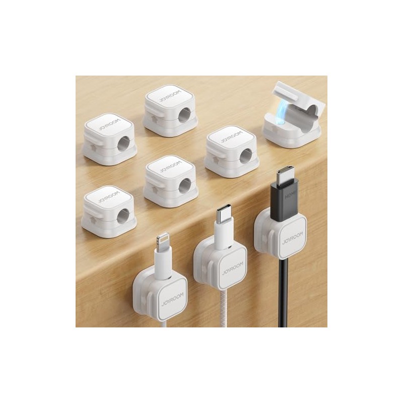 9-Pack Magnetic Cable Clips for Organized Cable Management