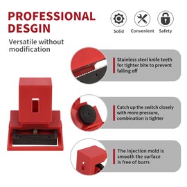 HiLKCO Circuit Breaker Lockout Device, 5 Pack 480/600V Clamp-On Universal Single and Multi-Pole Breaker Lock Out, for Loto Station Lock Out Tag Out Kit, OSHA Compliant (Medium)