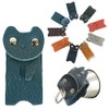 KUROKAWA Key Cover, Cat Protection, Genuine Leather, Ring Included, Key