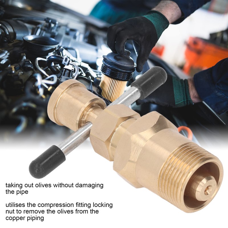 Olive Puller Tool for 15mm 22mm Pipes, High Strength Brass,