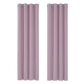 Deconovo Deconovo Blackout Curtains Super Soft Bedroom Curtains Thermal Insulated Energy Saving Curtains for Kids Pink Lavender 46x84 Inch 2 Panels
