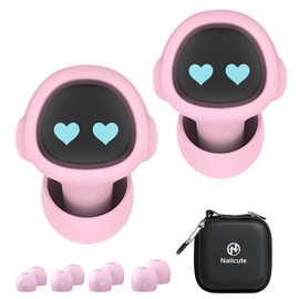 Kids Ear Plugs (6-12 yrs) - Reusable Noise Reduction Earplugs for Focus, Travel, Concerts, Socializing, Sports, 8 Ear Tips in XS/S/M/L,PK-H