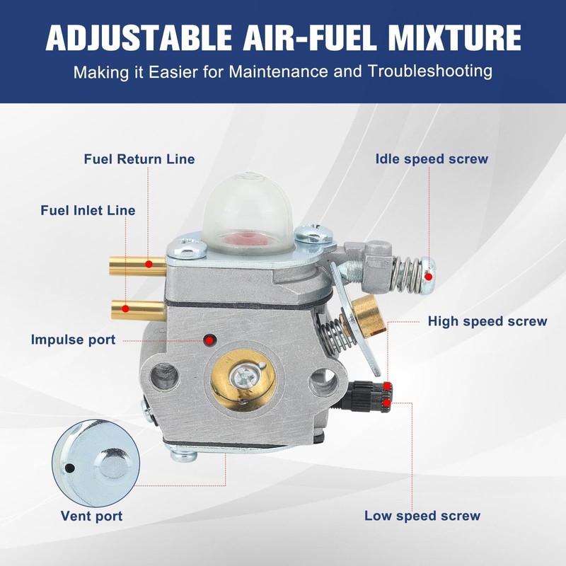 Powtol SRM 2100 Carburetor for Echo SRM 2400 SRM-2100 SRM2100