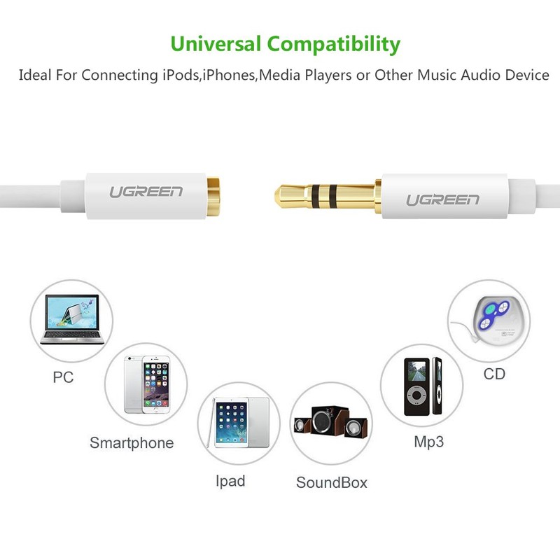 UGREEN 3.5MM Male to Female extensioin Cable 1M (10747)