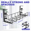 Under Desk Cable Management Tray, 31.5'' No Drill Steel Cable