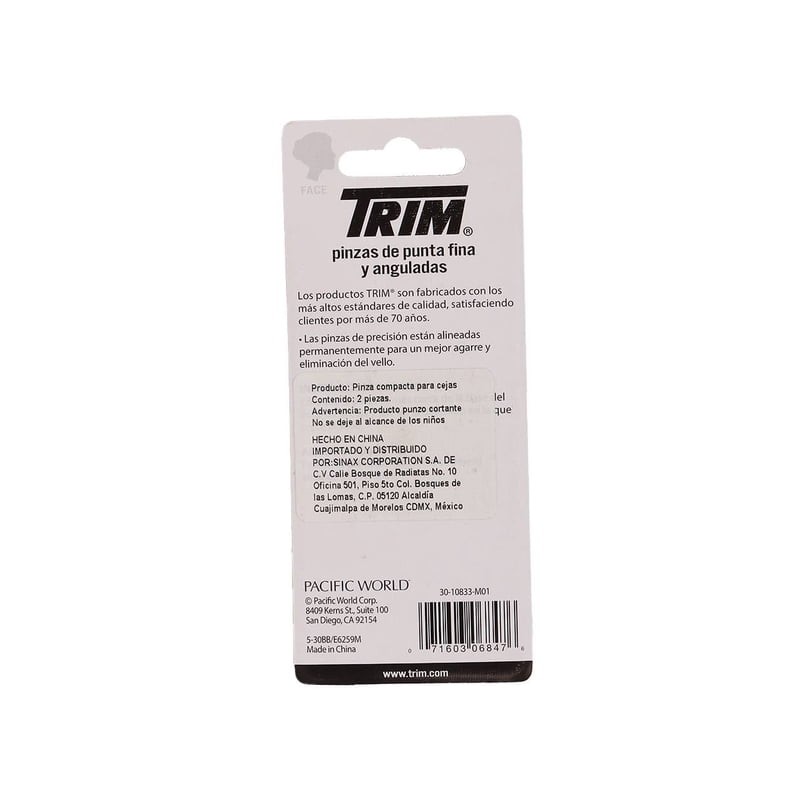 Pinzas para depilar Trim 2 pzas
