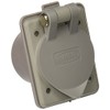 Hubbell Wiring Systems HBL61CM65 Nylon Compact Weatherproof Panel Mount Outlet