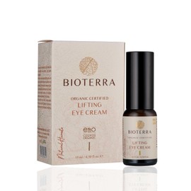 Bioterra Organic Lifting Eye Cream, Natural Ingredients with Donkey Milk and Black Currant, Anti-Aging, Nourishes & Reduces Wrinkles, 15 ml