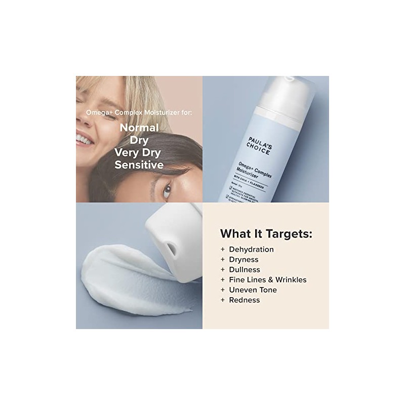 Paulas Choice Omega Complex - Hidratante facial ligero, manteca de