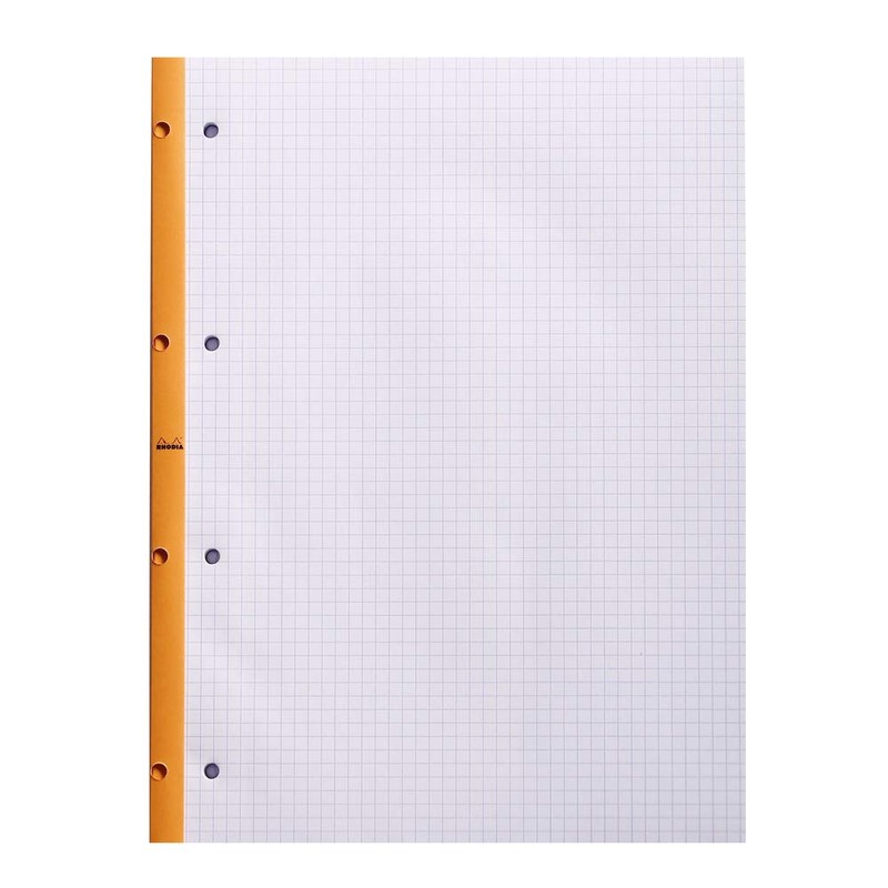 Rhodia 118016C 5/5 Squares Side Pad, A4 - Orange