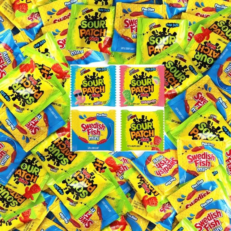 SourPatch Kids & Swedish Fish Variety Pack, Fun Size Individually