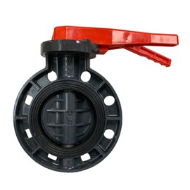Sch 80 PVC 6 Inch Butterfly Valve, Lever Handle, EPDM Seal, 304 Stainless Steel Stem, ABS Handle, for Water Flow Control