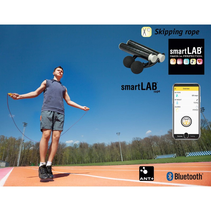 smartLAB Rope Skipping Rope with Bluetooth and ANT+, Jumping Rope