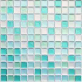 Yoilline Tile Stickers, Green for Rent, Wall Stickers, Heat Resistant, Waterproof, Tile, 3D Stickers, Easy Installation, Mosaic Tile Stickers, Kitchen, Washroom, Toilet, Scandinavia, DIY Stickers,