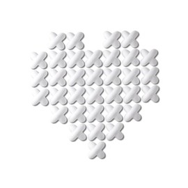 Umbra Cross Stitch Wall Decor, White