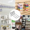 12 Count 4" Chrome Slat wall, Slat board Hooks, Panel