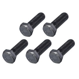 METALLIXITY Hex Bolts (M12-1.25x35mm) 5Pcs, 8.8 Grade Carbon Steel Fully Threaded Black Oxide, Coarse Thread UNC Hex Head Screw Bolt - for Furniture Repair