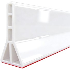 3.5" High Collapsible Shower Threshold Water Dam 98"Shower Water Splash Guard Shower Threshold Barrier Water Stopper To Keep Water In Shower Dry And Wet Bathroom