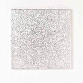 10" 12mm Square Silver Drum Cakeboard