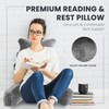 VASHIE Premium Large Gaming and Reading Pillow – Plush Grey