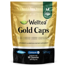 Wellthy L-Carnitina, Relora™, Magnesio Marino 90 Cápsulas. 810mg c/u. L-Carnitna Carnipure®, Magnesio Marino Francés SIMAG™. Bottle Free.