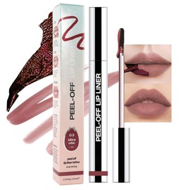 KXmzeG Matte Lip Stain Peel Off Lip Gloss,Liquid Peel Off Lip Liner Stain,Brownish Red Lip Stain Long Lasting Waterproof & Smudge-Proof, Transfer-Proof Lip Gloss (03#, Pack of 1)