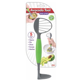 Avocado Tool - 5-in-1 Opener Knife, Pitter, Slicer, Scoop and Masher, Best Kitchen Utensil for Avocados; Dishwasher Safe Guacamole Maker Splits, Pits & Slices; Green, BPA Free (3 Piece) by Jokari