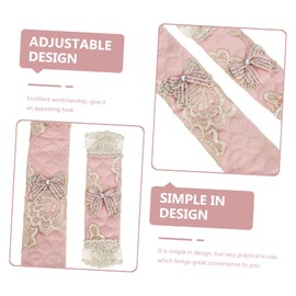 COLLBATH 2 Pairs Door Handle Cover Fridge Door Handle Protector Fridge Handles Kitchen Fridge Handle Cover Refrigerator Door Handles Cover Washable Covers Thick Cloth Pink