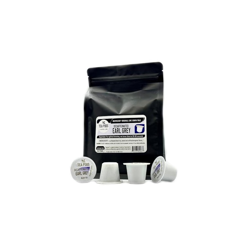 DECAF Earl Grey black tea pods compatible with Nespresso OriginalLine,