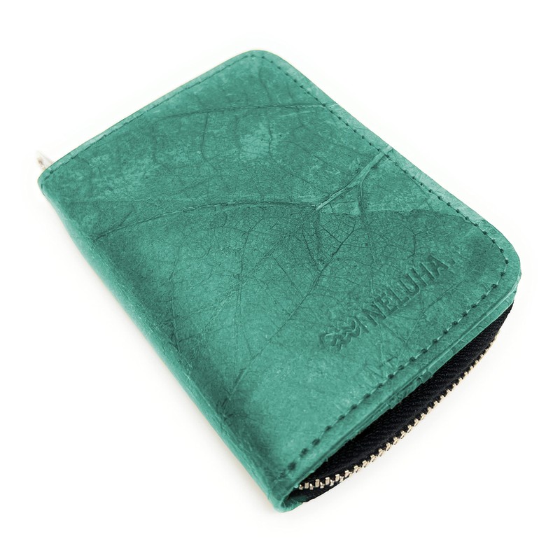 NELUHA Teak Leaf Wallet, Vegan Sustainable Leather Alternative - Wallet