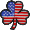 Ivamis American flag 3 Clover Shamrock Patch- 3x3 inch -